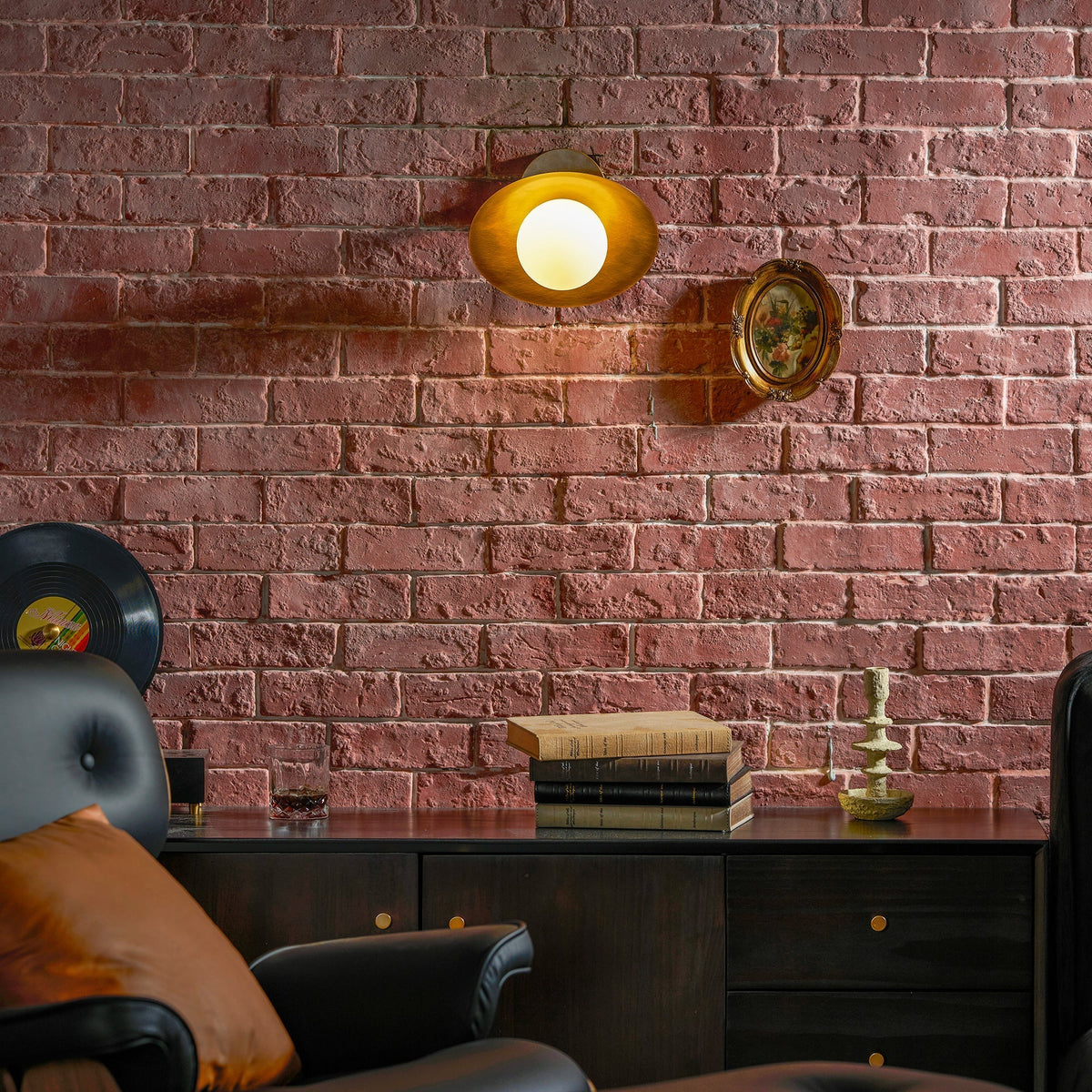 Plafondlamp met Glazen Kap en Messing Afwerking 25,5 cm Luxe Sierverlichting voor Hal Gang en Woonkamer | Sansoti