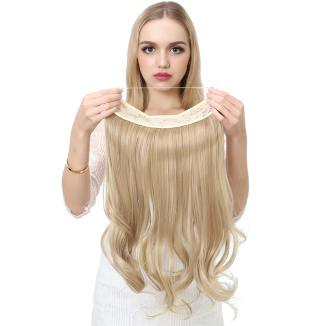 Invisible Hair Extensions Natural Volume Transparent Tape Clip-Free Various Lengths Salon Effect | Sansoti
