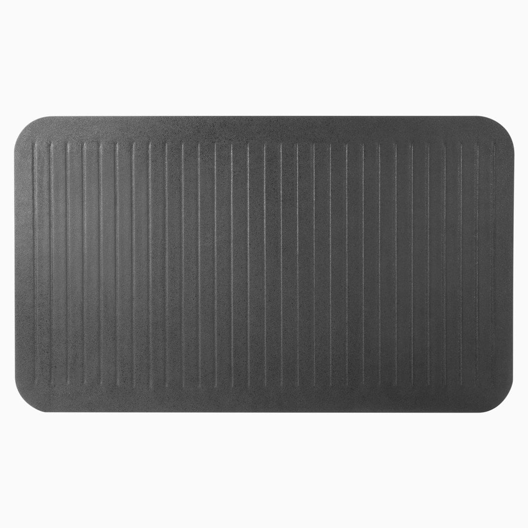 Alfombra antifatiga para escritorio de pie, negra, espuma de PU, ergonómica y antideslizante, 4 tamaños