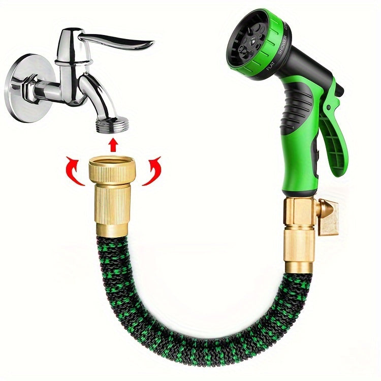 Flexibele Tuinslang Sproei-Irrigatiesysteem 7.5-38m Waterslang voor Auto Terras Planten Tuin Bewateren | Sansoti