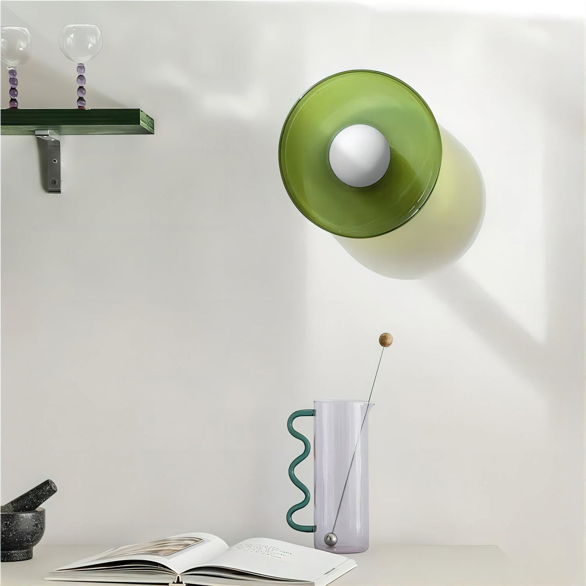 Disc Orb Ceiling Lamp – Modern Glass Lampshade Round Scandinavian Design Brass Base 3 Light Points Warm Light Living Room Bedroom Dining Room | Sansoti