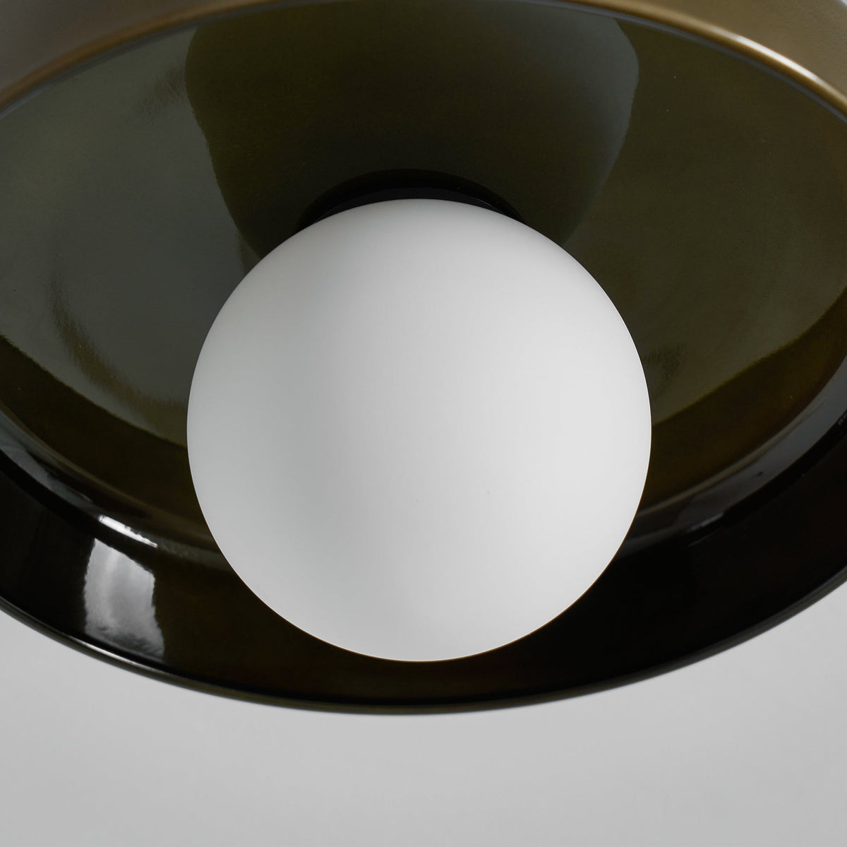 Disc Orb Ceiling Lamp – Modern Glass Lampshade Round Scandinavian Design Brass Base 3 Light Points Warm Light Living Room Bedroom Dining Room | Sansoti