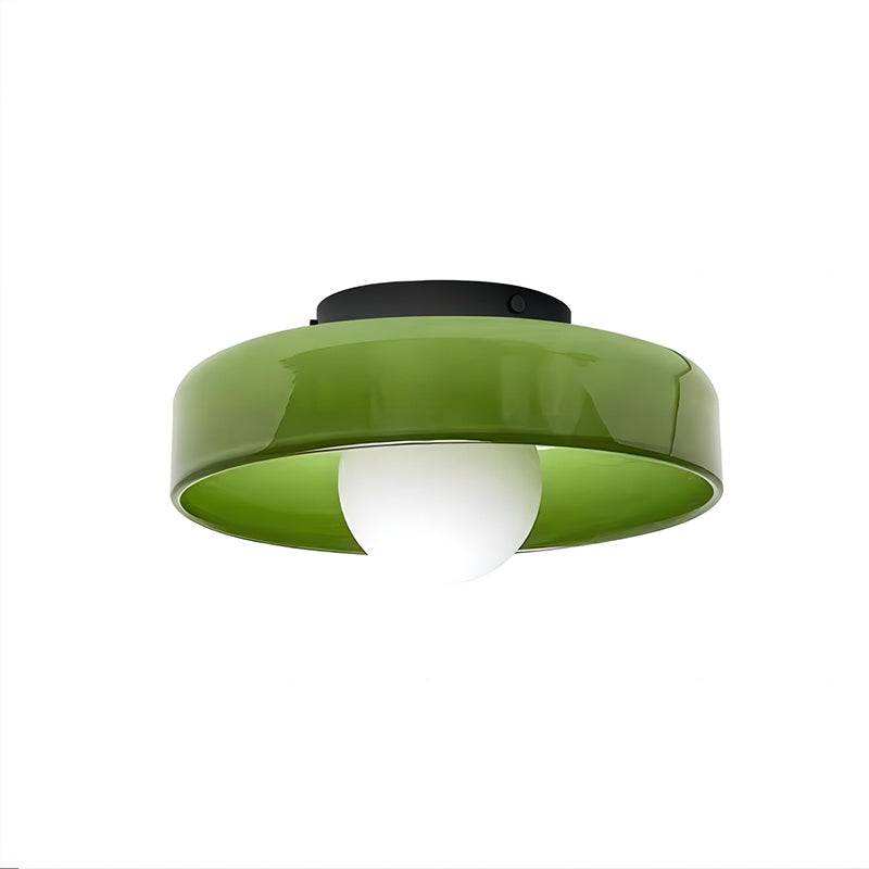 Disc Orb Ceiling Lamp – Modern Glass Lampshade Round Scandinavian Design Brass Base 3 Light Points Warm Light Living Room Bedroom Dining Room | Sansoti