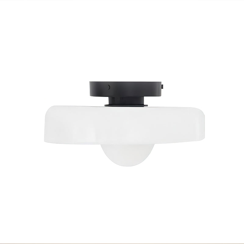 Disc Orb Ceiling Lamp – Modern Glass Lampshade Round Scandinavian Design Brass Base 3 Light Points Warm Light Living Room Bedroom Dining Room | Sansoti
