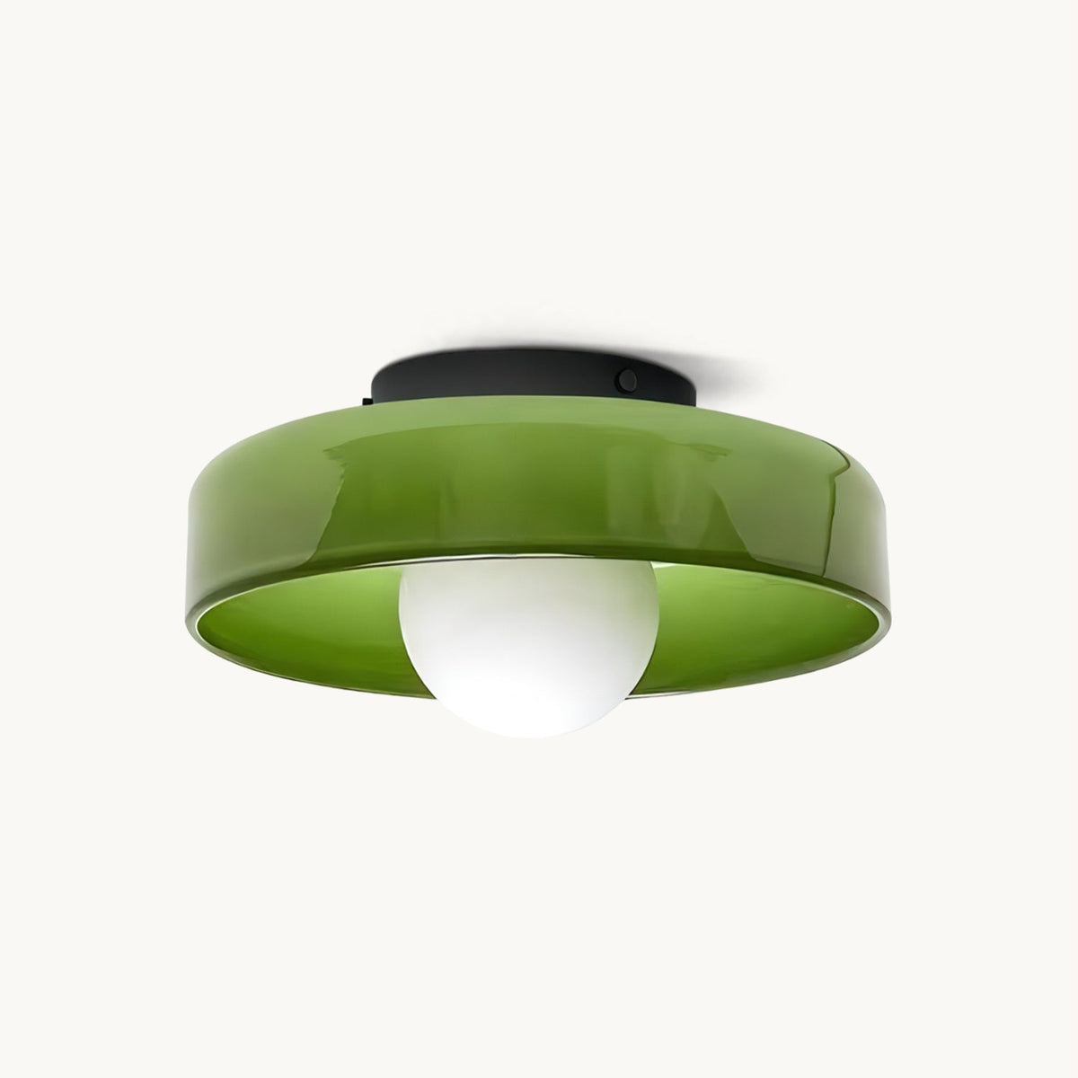 Disc Orb Ceiling Lamp – Modern Glass Lampshade Round Scandinavian Design Brass Base 3 Light Points Warm Light Living Room Bedroom Dining Room | Sansoti