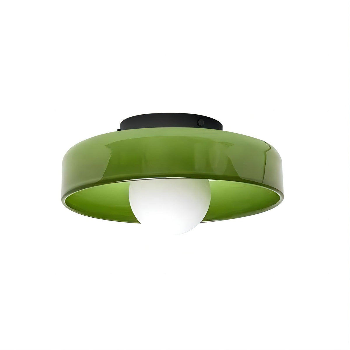 Disc Orb Ceiling Lamp – Modern Glass Lampshade Round Scandinavian Design Brass Base 3 Light Points Warm Light Living Room Bedroom Dining Room | Sansoti