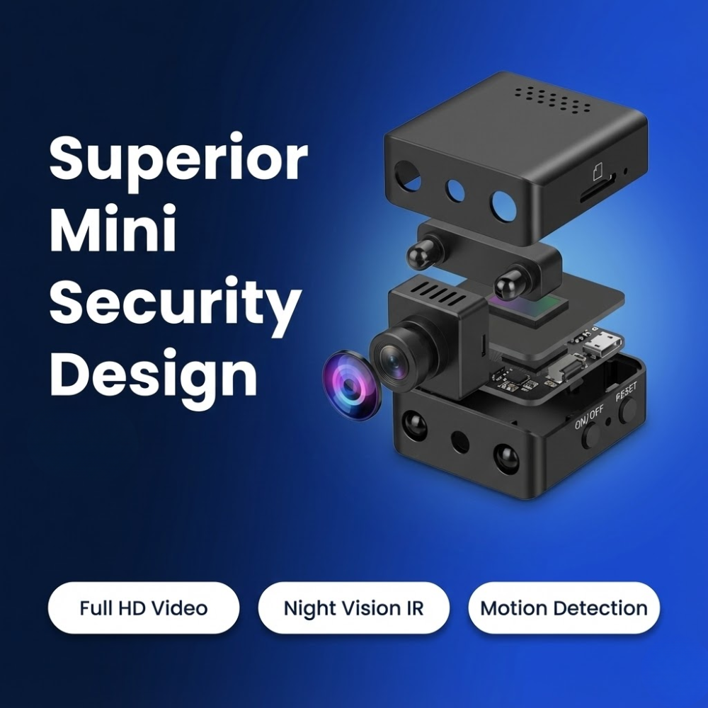 Compact HD Security Camera with Audio and Motion Detection Night Vision Wi-Fi | Sansoti