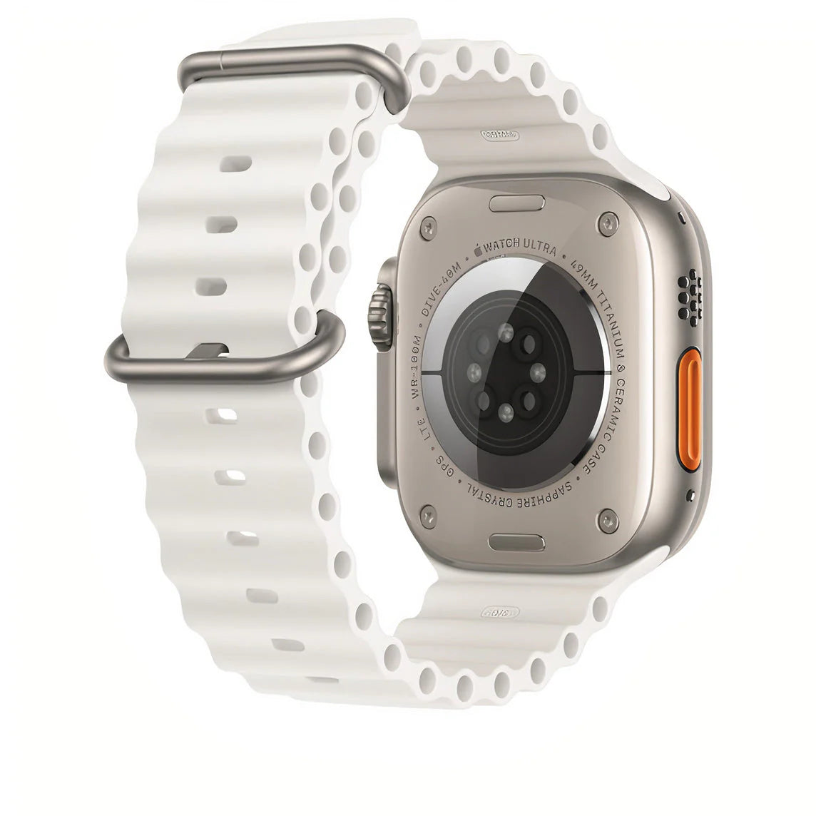Bracelet élastique pour montre connectée 40-49mm bracelet en silicone extensible jaune bleu blanc orange adapté pour sport plongée usage quotidien confort ajusté aussi par-dessus combinaison de plongée | Sansoti