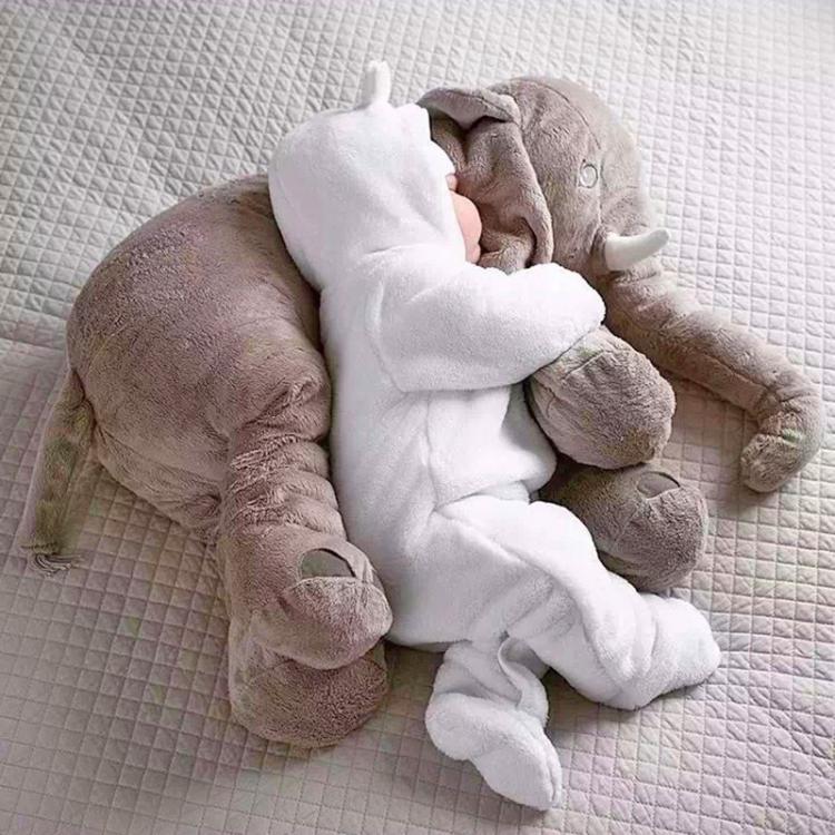 Coussin bébé éléphant en peluche douce 40 cm ou 60 cm peluche pour calme et sommeil | Sansoti