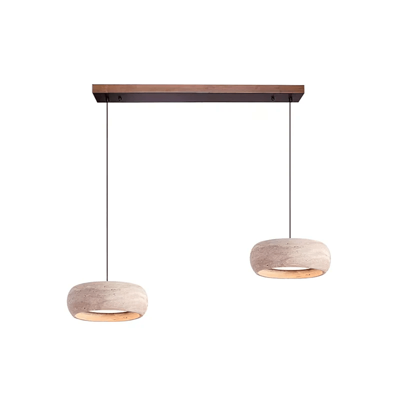 Travertijn Hanglamp Donut met Geïntegreerde LED Warm Wit Dimbaar Natuursteen Design Sfeerverlichting | Sansoti