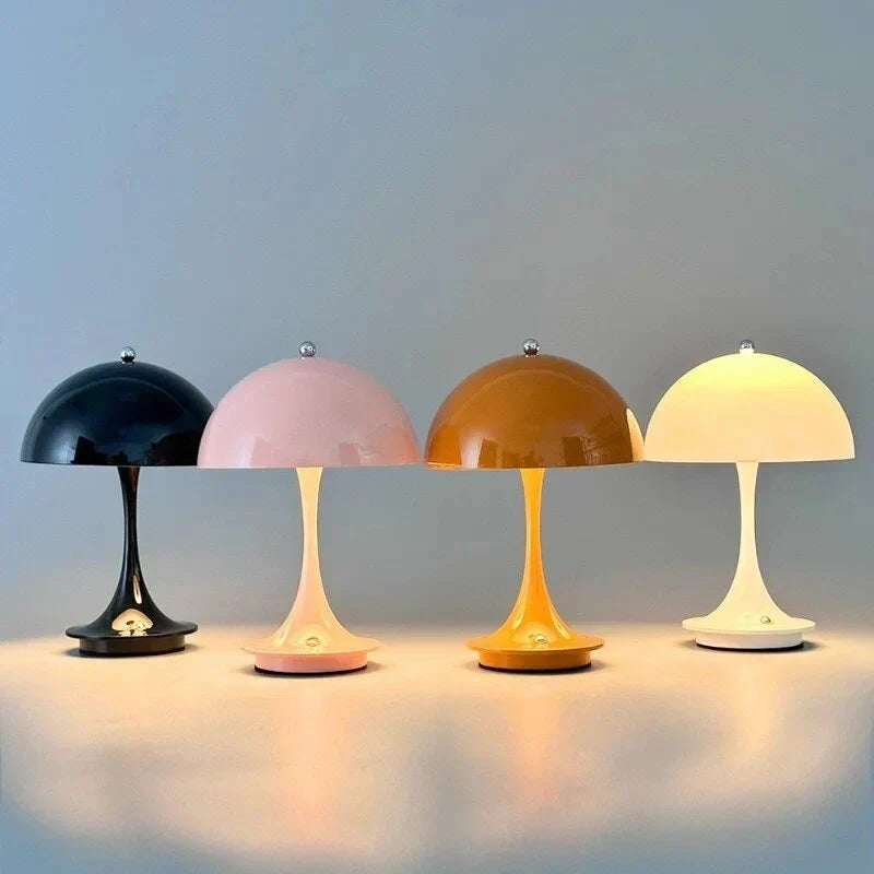 Lampe de table LED sans fil et rechargeable, intensité réglable, batterie de 1800 mAh, autonomie de 10 heures, abat-jour métallique, éclairage d’ambiance pour le salon | Sansoti