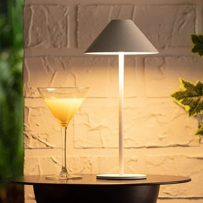 Oplaadbare Tafellamp Draadloos Dimbaar LED 3000K Warm Wit Binnen Buiten Aanraakbediening Metaal 31cm | Sansoti
