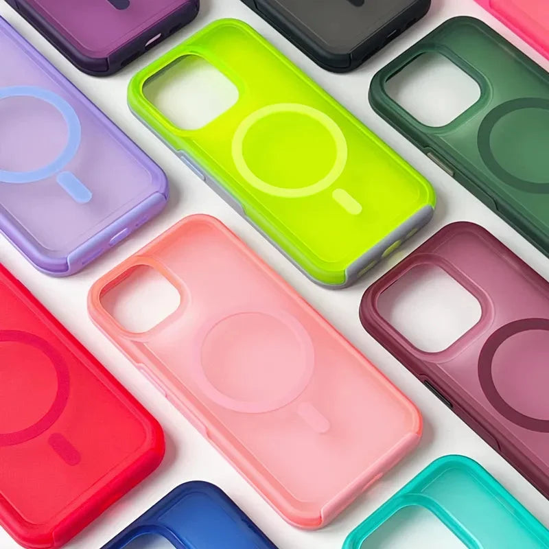 Prismatic Phone Case with Wireless Charging for iPhone 14 15 16 Pro Max Transparent Shockproof Protective Case | Sansoti