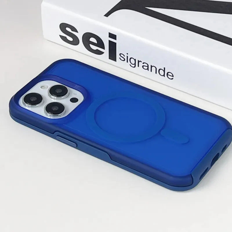 Prismatic Phone Case with Wireless Charging for iPhone 14 15 16 Pro Max Transparent Shockproof Protective Case | Sansoti
