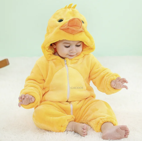 Body bébé panda coton polyester noir blanc Pyjama bébé costume animal avec capuche Unisexe Combinaison bébé | Sansoti