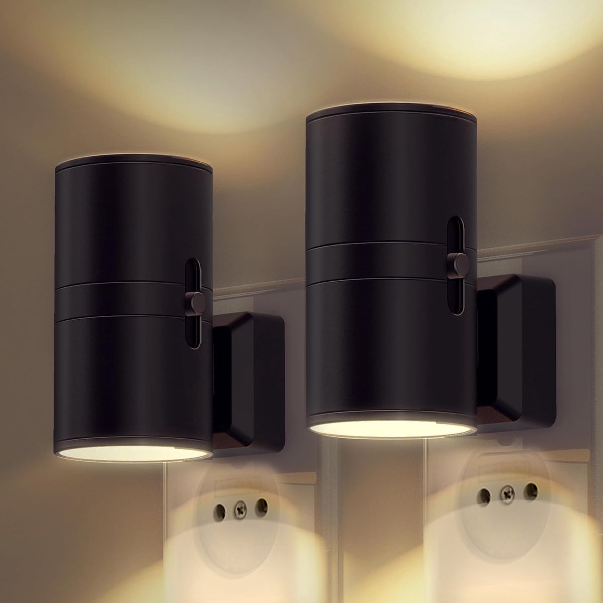 Dimbare Sensorlamp voor in Stopcontact – Warm Wit LED Nachtlampje met Automatische Dag-Nachtsensor | Sansoti