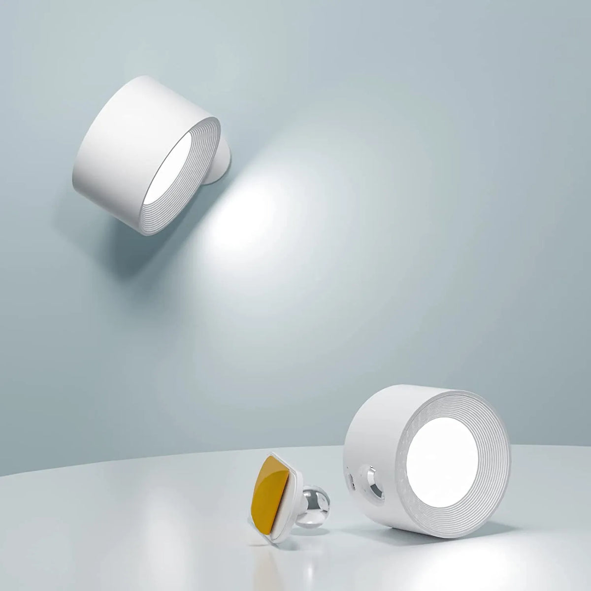 Wall Lamp Wireless Magnetic 360° Rotatable Rechargeable LED Stick On | Sansoti
