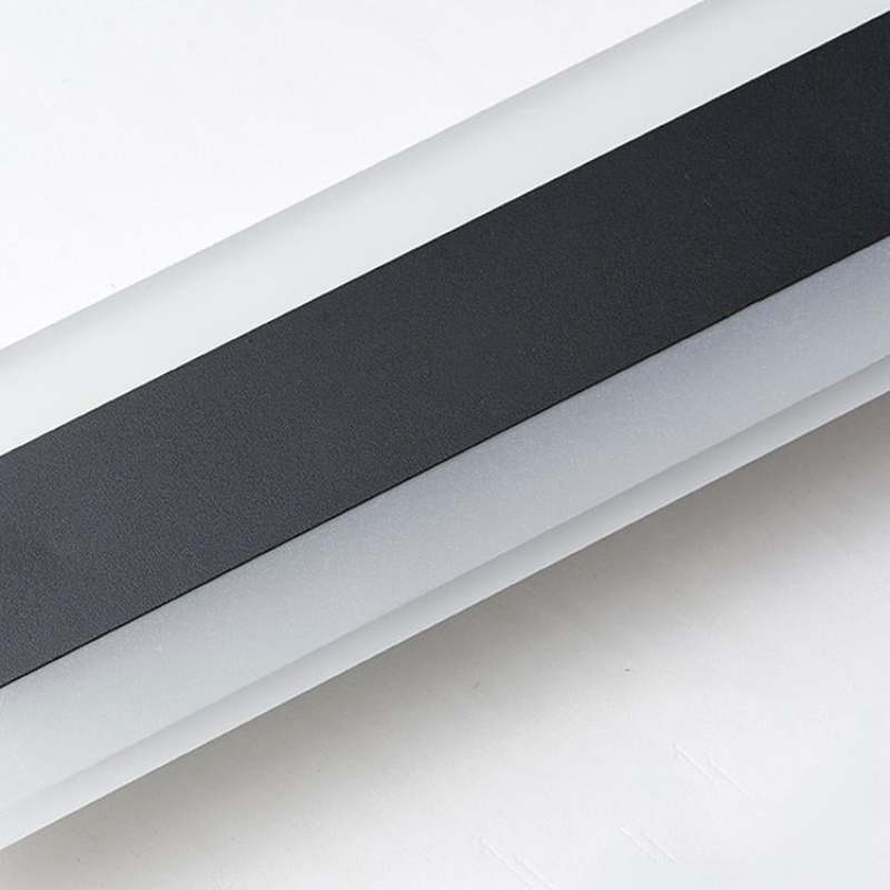 Lámpara de pared exterior LED lineal, negra, acrílico, IP65, regulable, jardín, fachada, moderna | Sansoti
