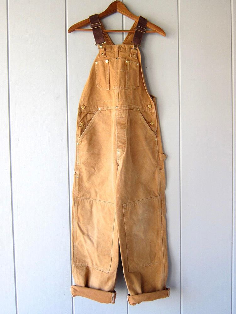 Canvas Work Overalls with Adjustable Straps, Reinforced Knees, and Practical Pockets for DIY and Gardening | Sansoti