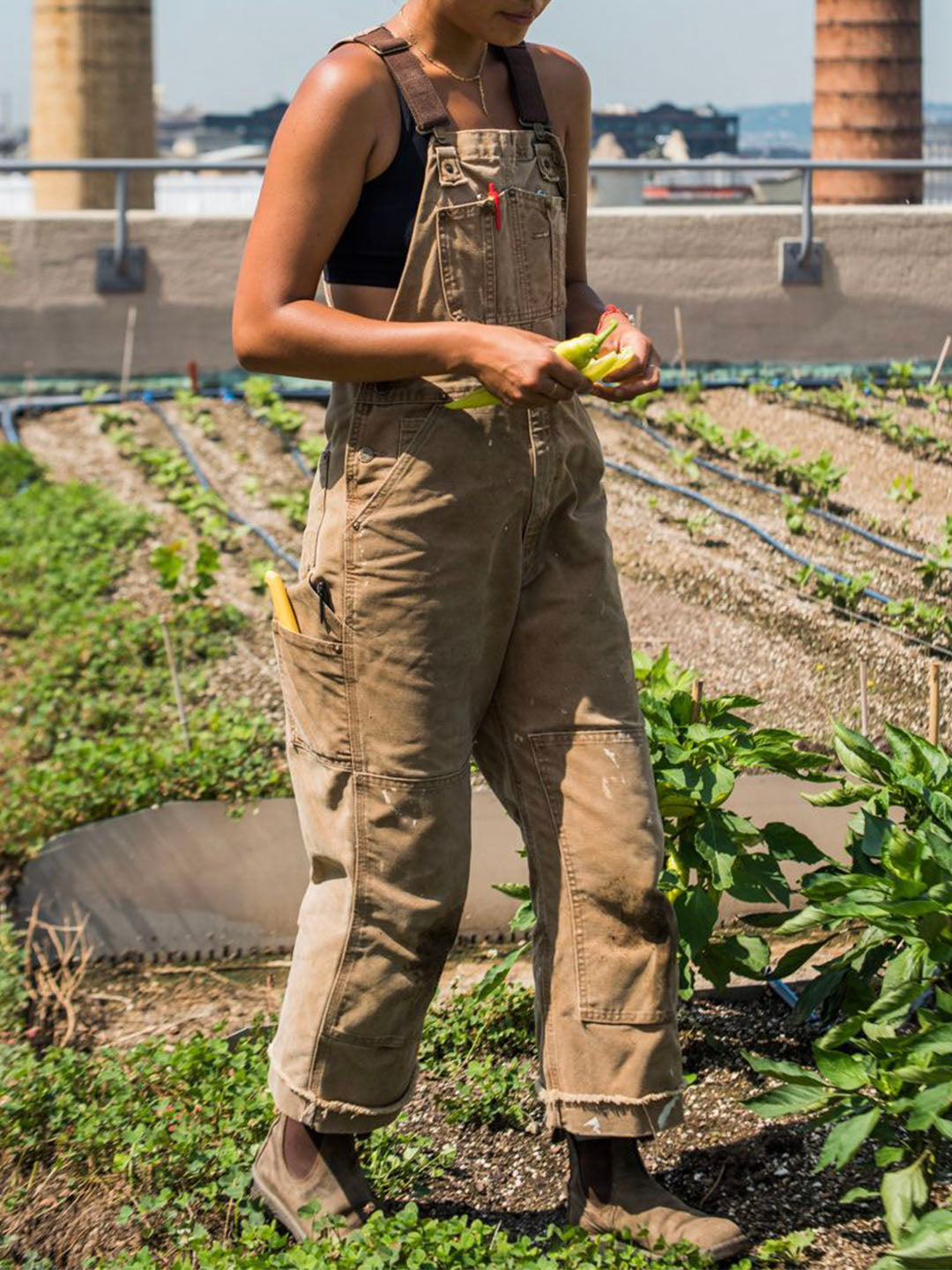 Canvas Work Overalls with Adjustable Straps, Reinforced Knees, and Practical Pockets for DIY and Gardening | Sansoti