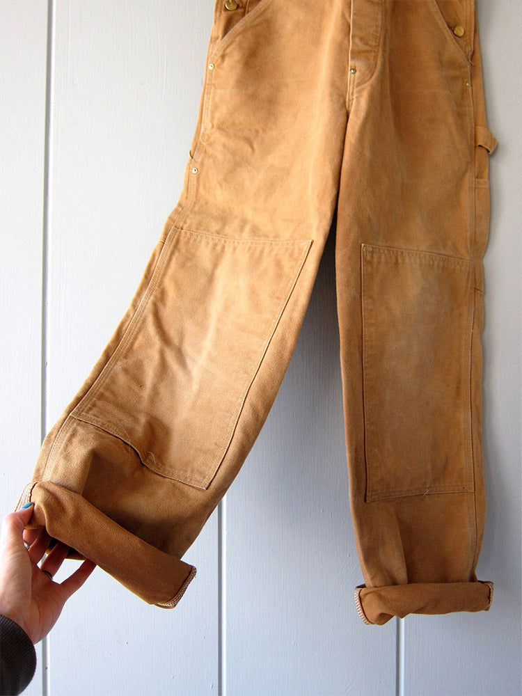 Canvas Work Overalls with Adjustable Straps, Reinforced Knees, and Practical Pockets for DIY and Gardening | Sansoti