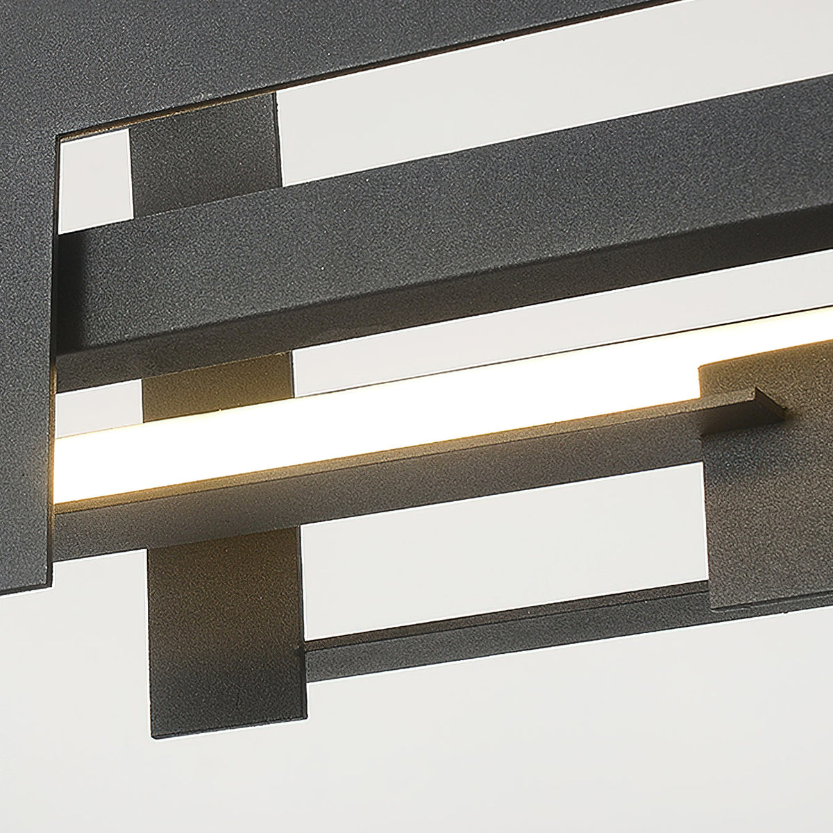 Planar Pendant Lamp Black Metal LED Integrated Modern Abstract Design Dining Table Lighting | Sansoti