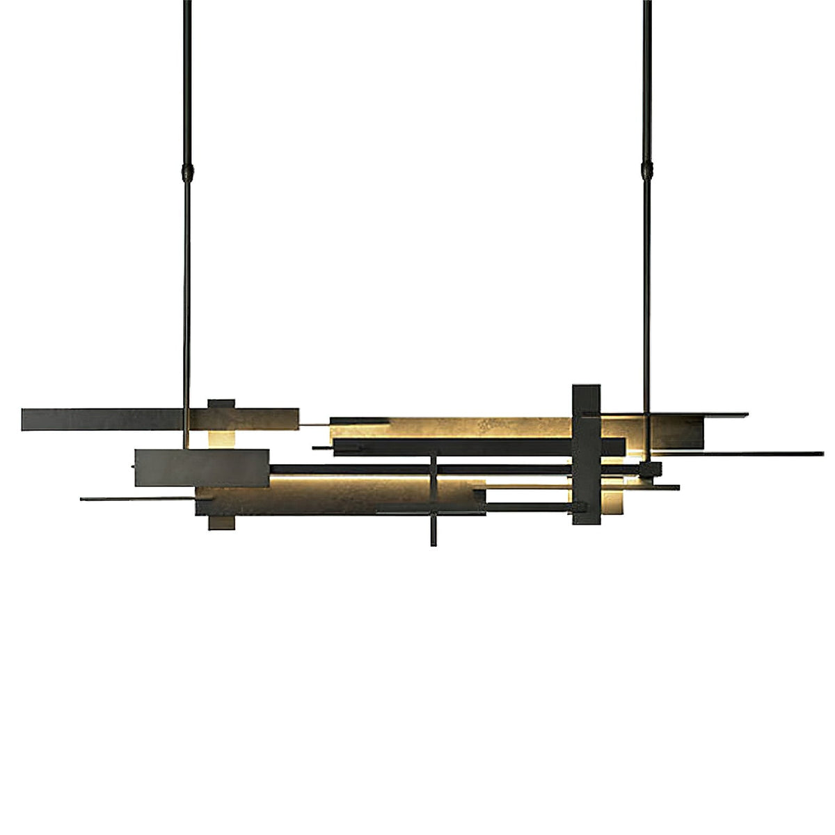 Planar Pendant Lamp Black Metal LED Integrated Modern Abstract Design Dining Table Lighting | Sansoti
