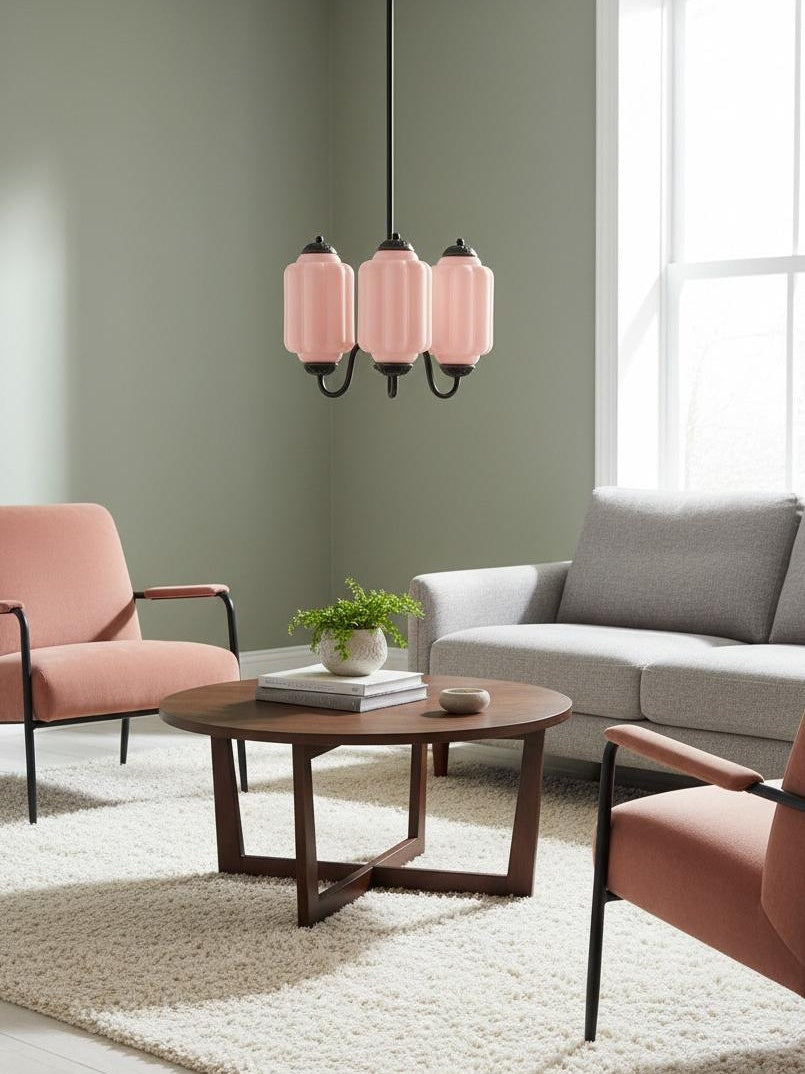 Milchglas Kronleuchter Vintage Finish Zeitlose Eleganz Klassische Beleuchtung für Esszimmer Wohnzimmer | Sansoti