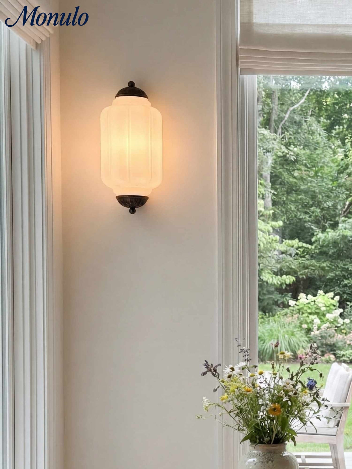 Wandlamp Melkglas voor Slaapkamer Gang Scandinavische Stijl | Sansoti