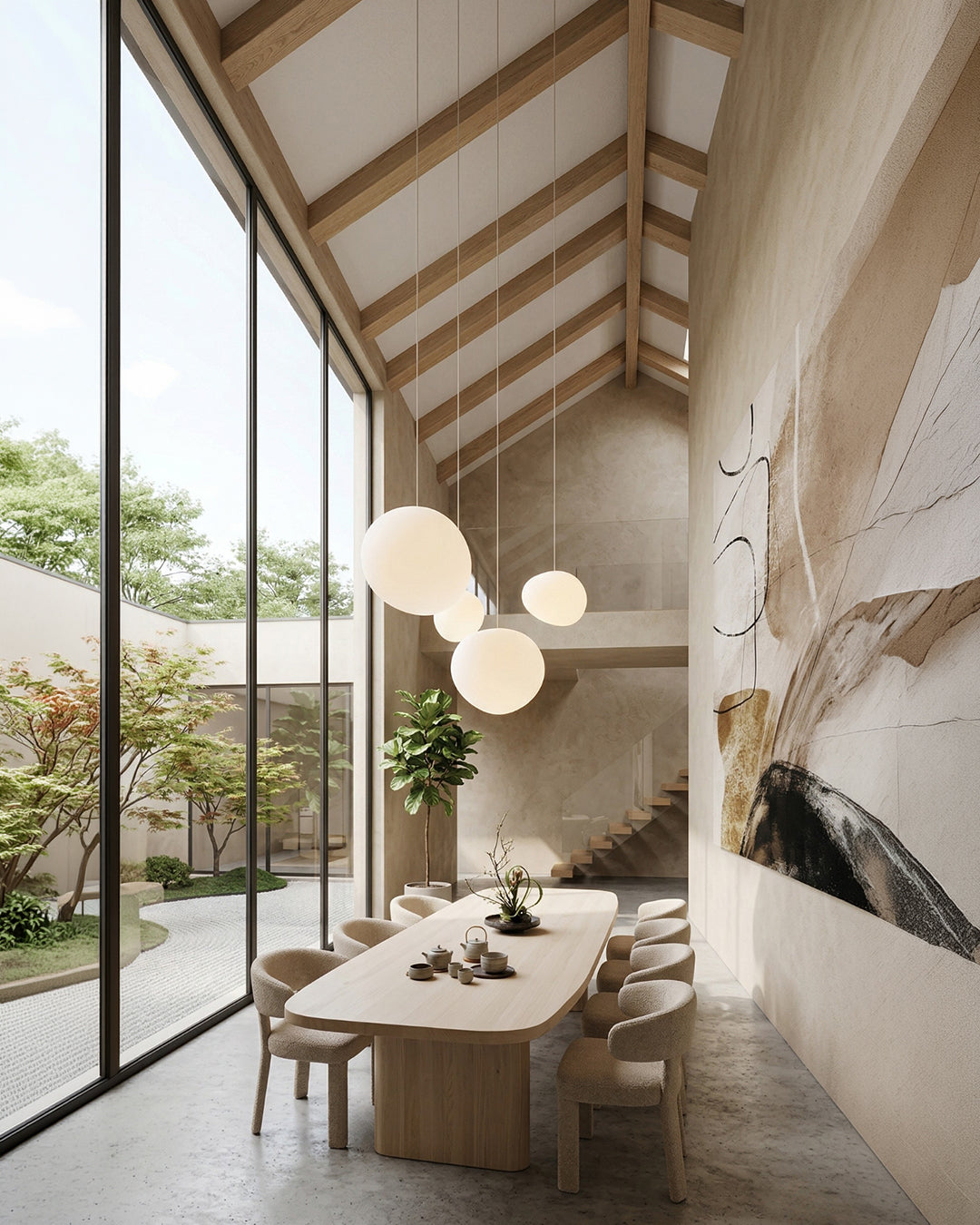 Suspension en verre laitonné soufflé bouche – Design moderne minimaliste avec lumière douce pour salle à manger et salon – 3 tailles disponibles – Blanc chaud 3000K | Sansoti
