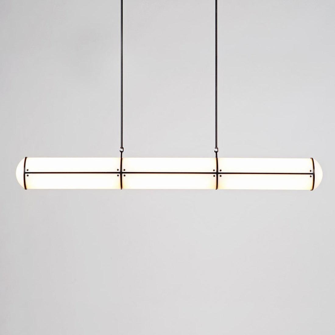 Endless Cylindrical Pendant Light, Modern Linear Lighting for Dining Table and Living Room, Integrated LED Floating Light Line, Architectural Lighting