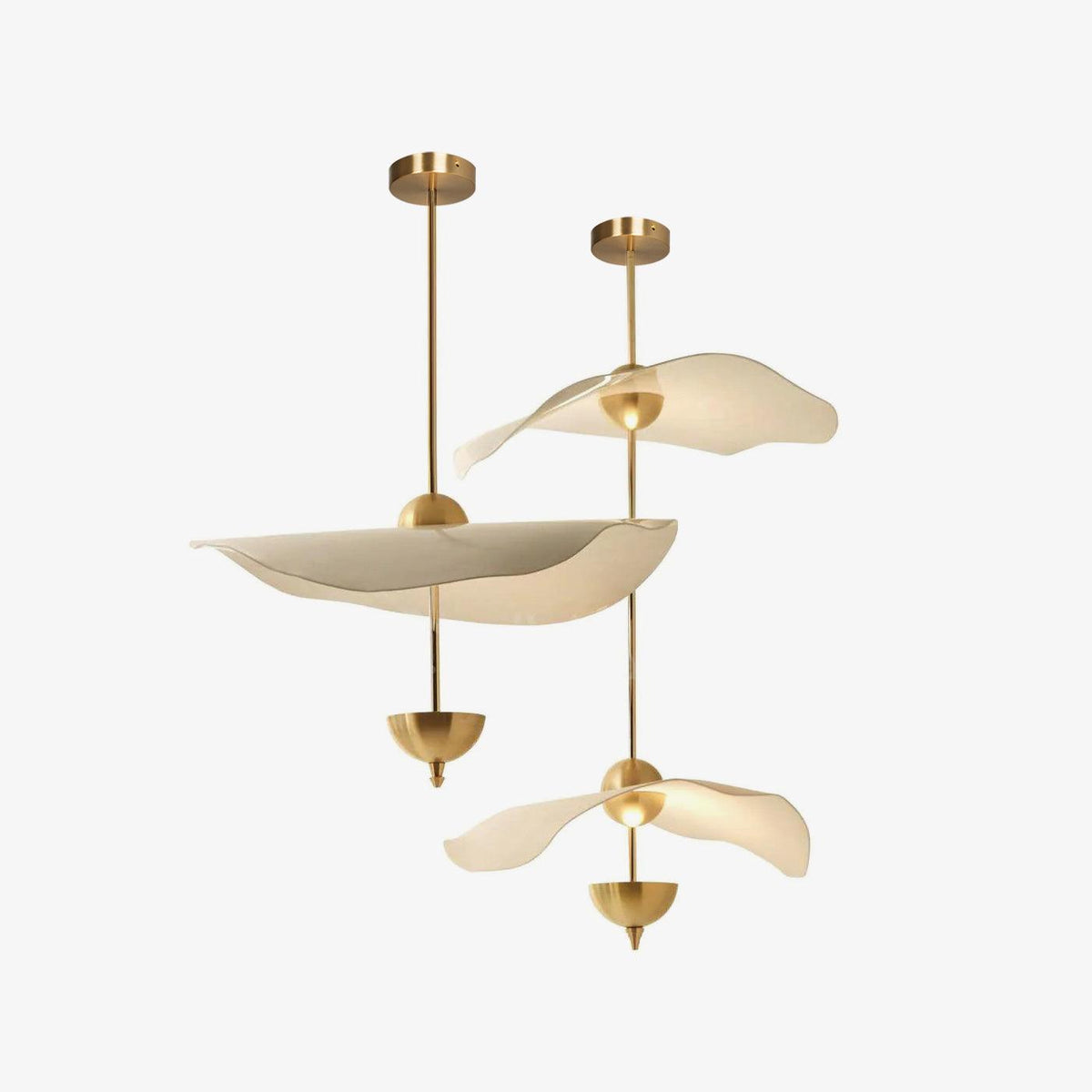 Doppelte Biscuit Hängeleuchte Weiß Gold Rund Opalweiß Acrylschirm Design Beleuchtung Dekorativ für Wohnzimmer Essbereich Schlafzimmer Modern Skandinavisches Interieur | Sansoti