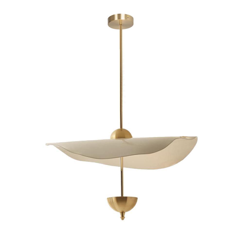 Doppelte Biscuit Hängeleuchte Weiß Gold Rund Opalweiß Acrylschirm Design Beleuchtung Dekorativ für Wohnzimmer Essbereich Schlafzimmer Modern Skandinavisches Interieur | Sansoti