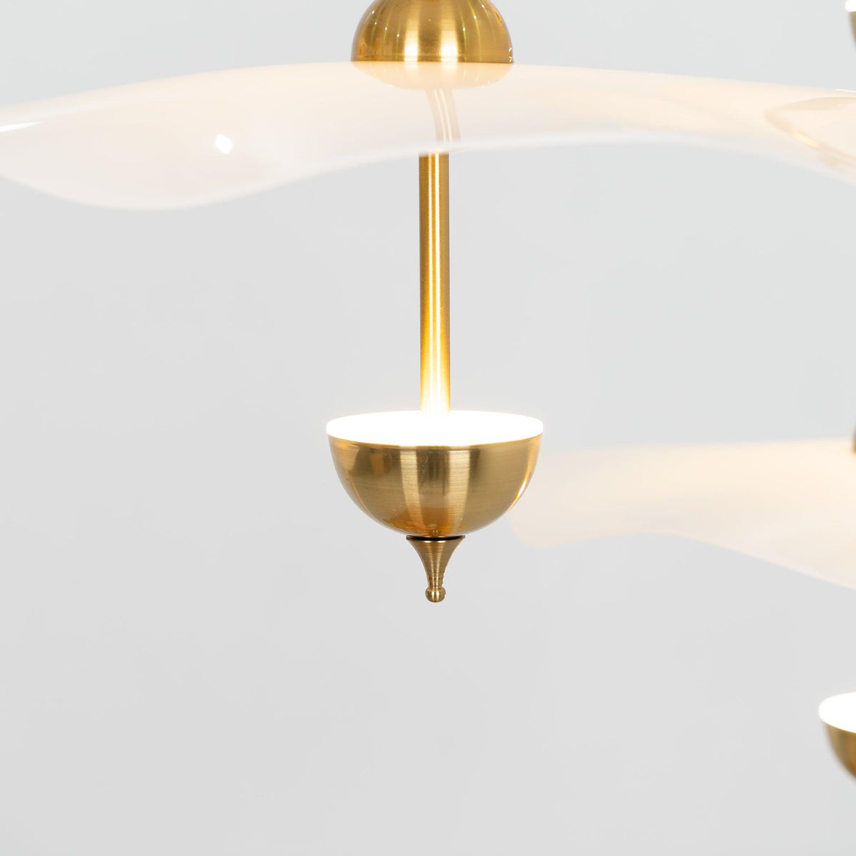 Doppelte Biscuit Hängeleuchte Weiß Gold Rund Opalweiß Acrylschirm Design Beleuchtung Dekorativ für Wohnzimmer Essbereich Schlafzimmer Modern Skandinavisches Interieur | Sansoti