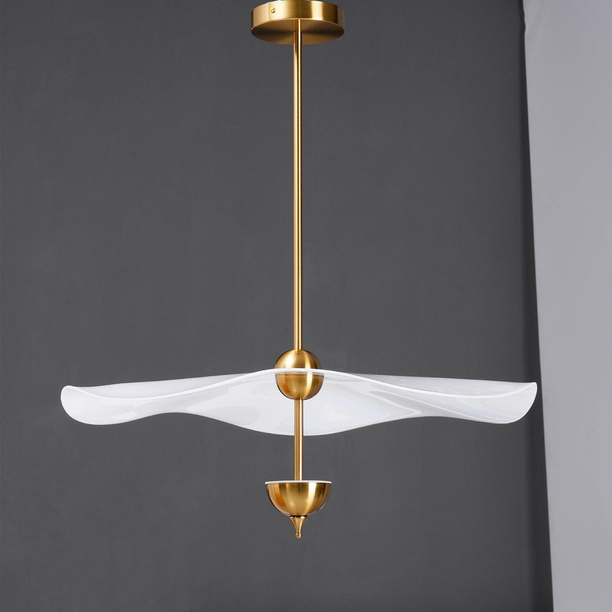Doppelte Biscuit Hängeleuchte Weiß Gold Rund Opalweiß Acrylschirm Design Beleuchtung Dekorativ für Wohnzimmer Essbereich Schlafzimmer Modern Skandinavisches Interieur | Sansoti