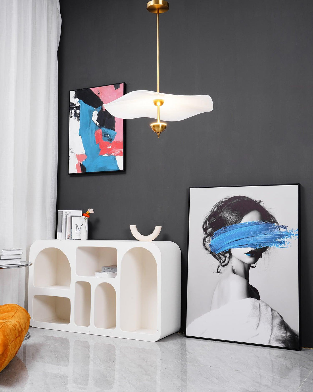 Doppelte Biscuit Hängeleuchte Weiß Gold Rund Opalweiß Acrylschirm Design Beleuchtung Dekorativ für Wohnzimmer Essbereich Schlafzimmer Modern Skandinavisches Interieur | Sansoti