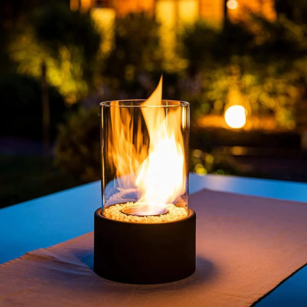 Olielamp met Open Vlam Glas Zwart Wit Tafellamp Sfeerverlichting Klassiek Design Woonkamer Restaurant | Sansoti