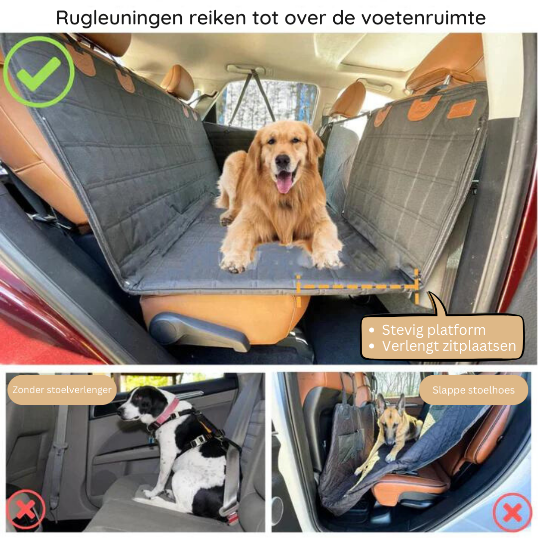 Housse de siège auto pour chiens - Protection imperméable pour banquette arrière avec fixation sécurisée | Sansoti