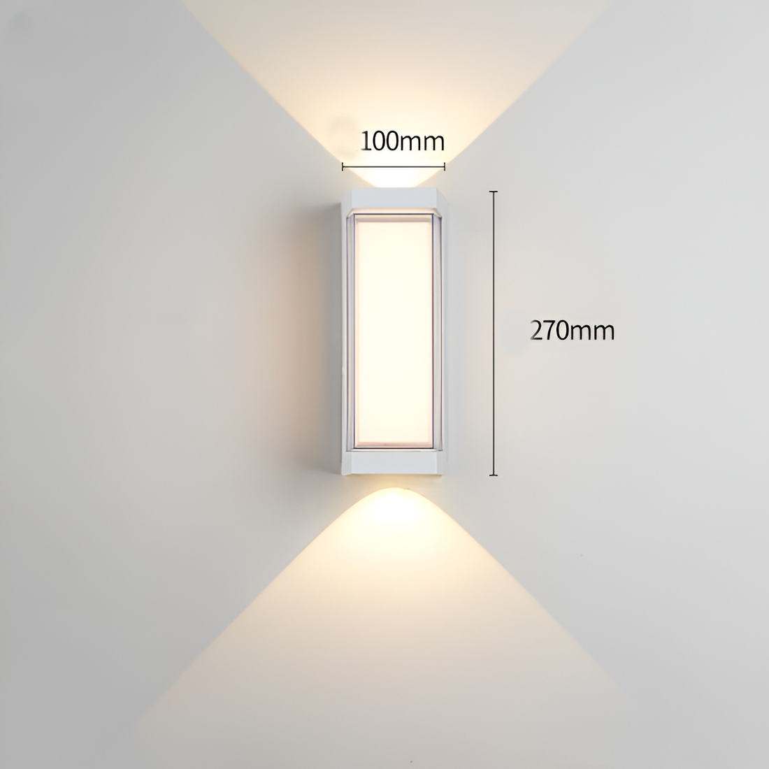 Lámpara exterior LED up down IP65 impermeable negra blanca para fachada 10W | Sansoti