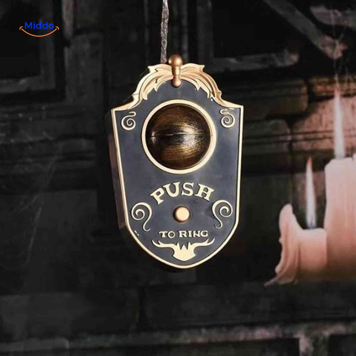 Sonnette de porte effrayante pour Halloween, avec œil mobile et effets sonores inquiétants, pour fêtes à thème et décoration | Sansoti