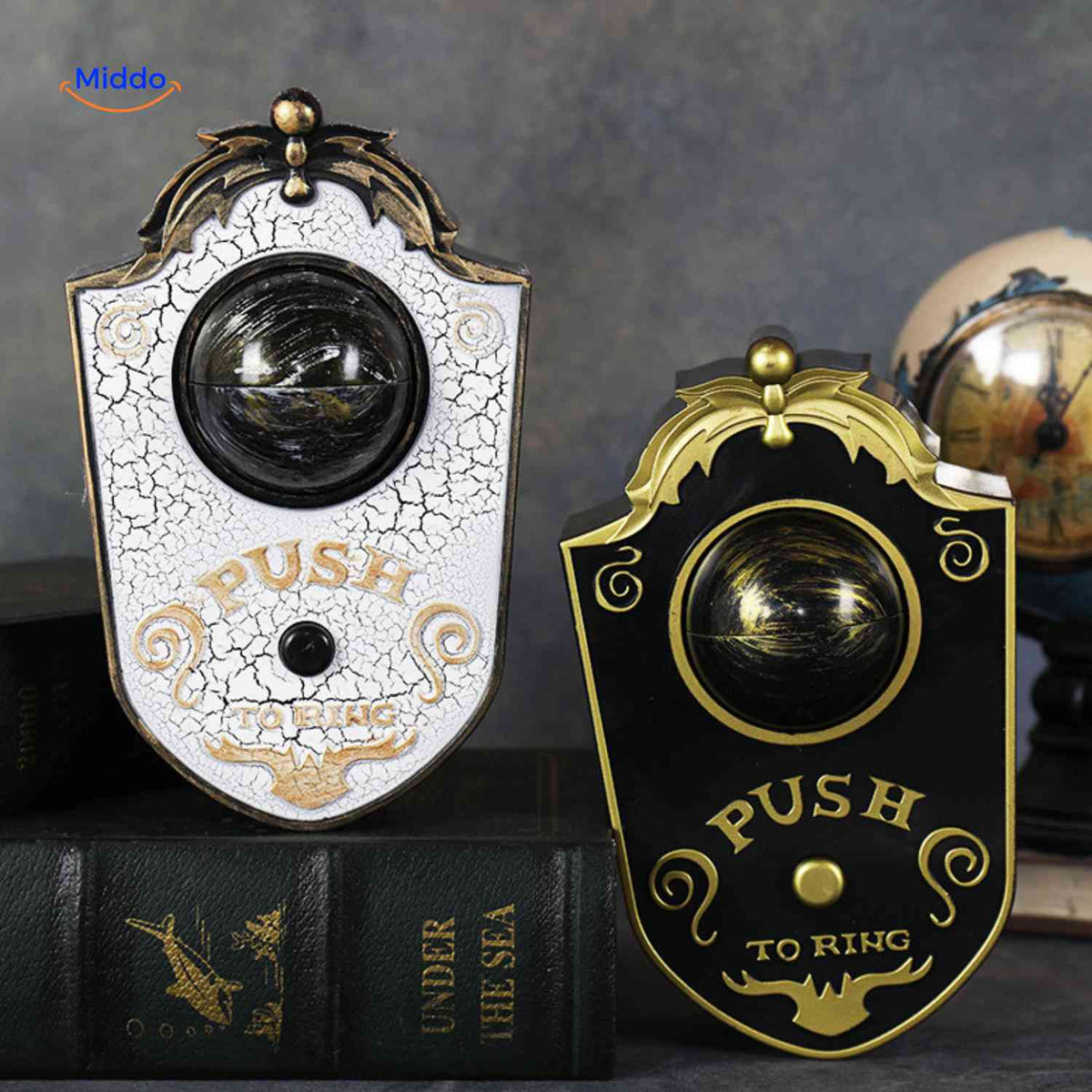 Sonnette de porte effrayante pour Halloween, avec œil mobile et effets sonores inquiétants, pour fêtes à thème et décoration | Sansoti