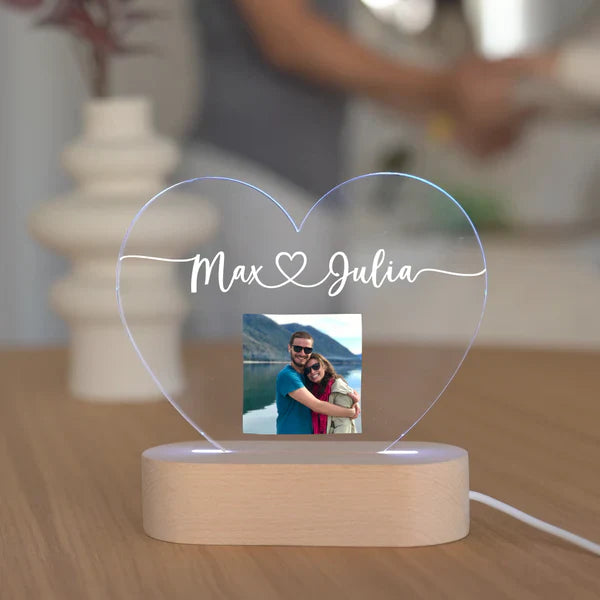 Personalized Night Light with Names and Date – Romantic Light for Couples | Sansoti