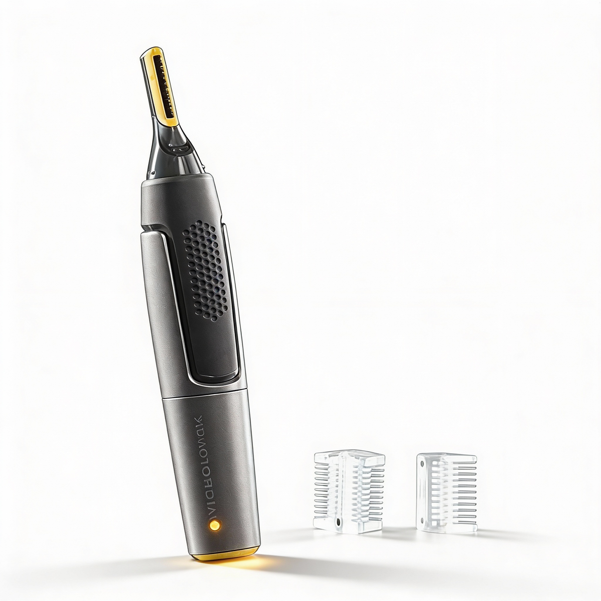 Precision Hair Trimmer for Nose Ears Eyebrows | With LED Light | Titanium Stainless Steel Blades | Ultra-Flat Head | Ergonomic Design | Sansoti