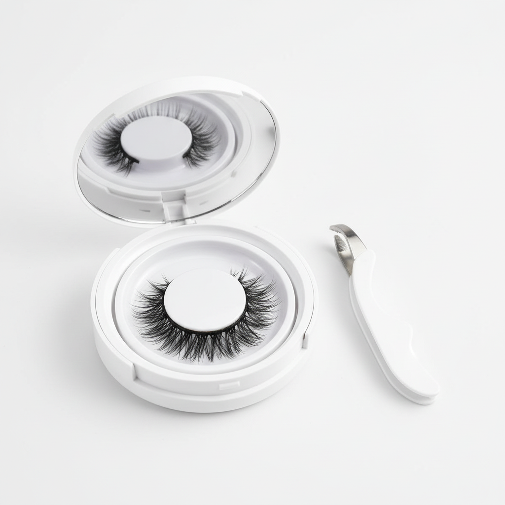 Magnetic False Eyelashes Set – Reusable 3D Volume – Glue-Free with Precision Applicator | Sansoti