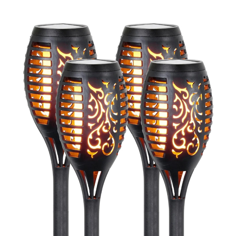 Solar Garden Torch with Flickering Flame – LED Solar Outdoor Lighting for Garden and Terrace | Sansoti