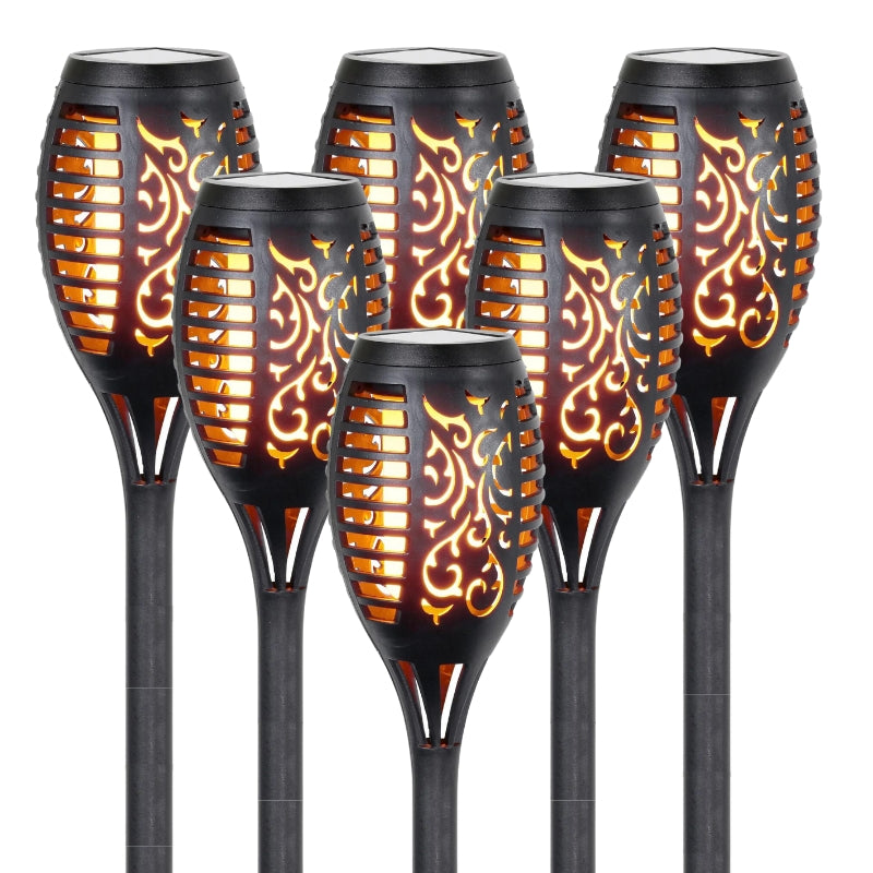 Solar Garden Torch with Flickering Flame – LED Solar Outdoor Lighting for Garden and Terrace | Sansoti