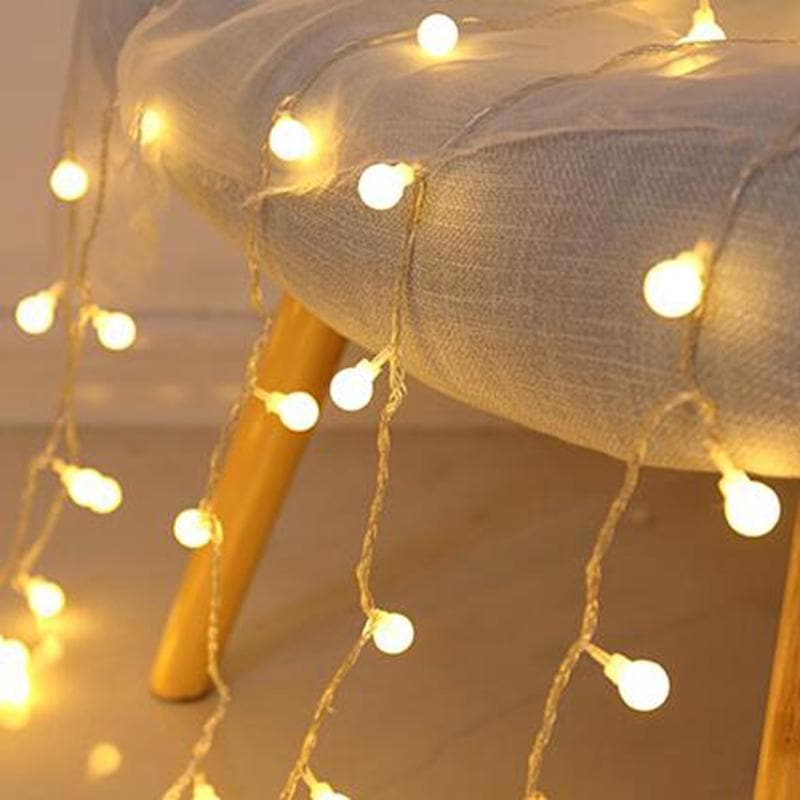 LED String Fairy Lights Indoor Outdoor Warm White Star Flower Ball Bedroom | Sansoti