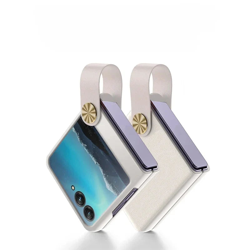 Foldable Phone Case with Finger Loop TPU Protection Anti-Fingerprint Shock-Resistant for Modern Flip Phones | Sansoti