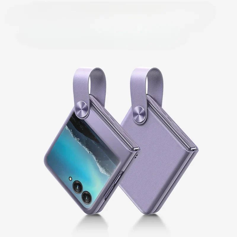 Foldable Phone Case with Finger Loop TPU Protection Anti-Fingerprint Shock-Resistant for Modern Flip Phones | Sansoti
