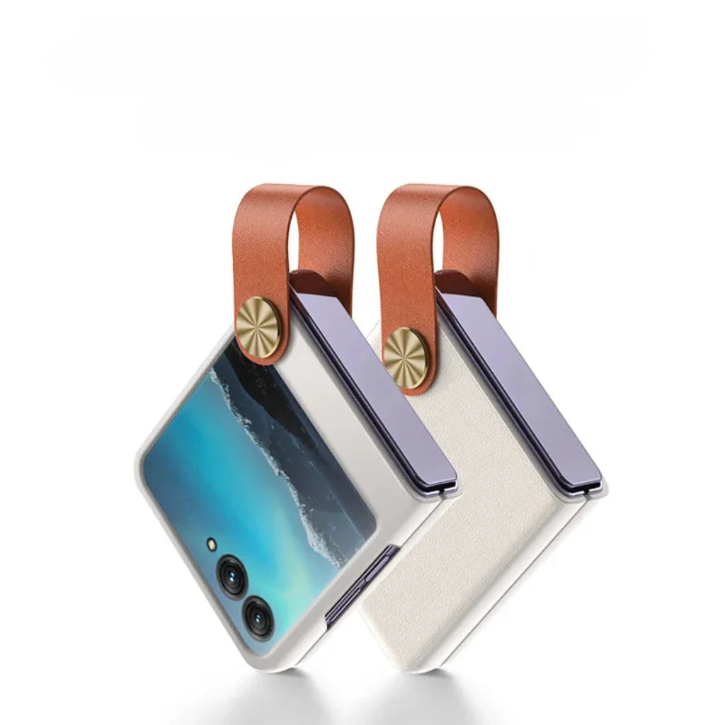 Foldable Phone Case with Finger Loop TPU Protection Anti-Fingerprint Shock-Resistant for Modern Flip Phones | Sansoti